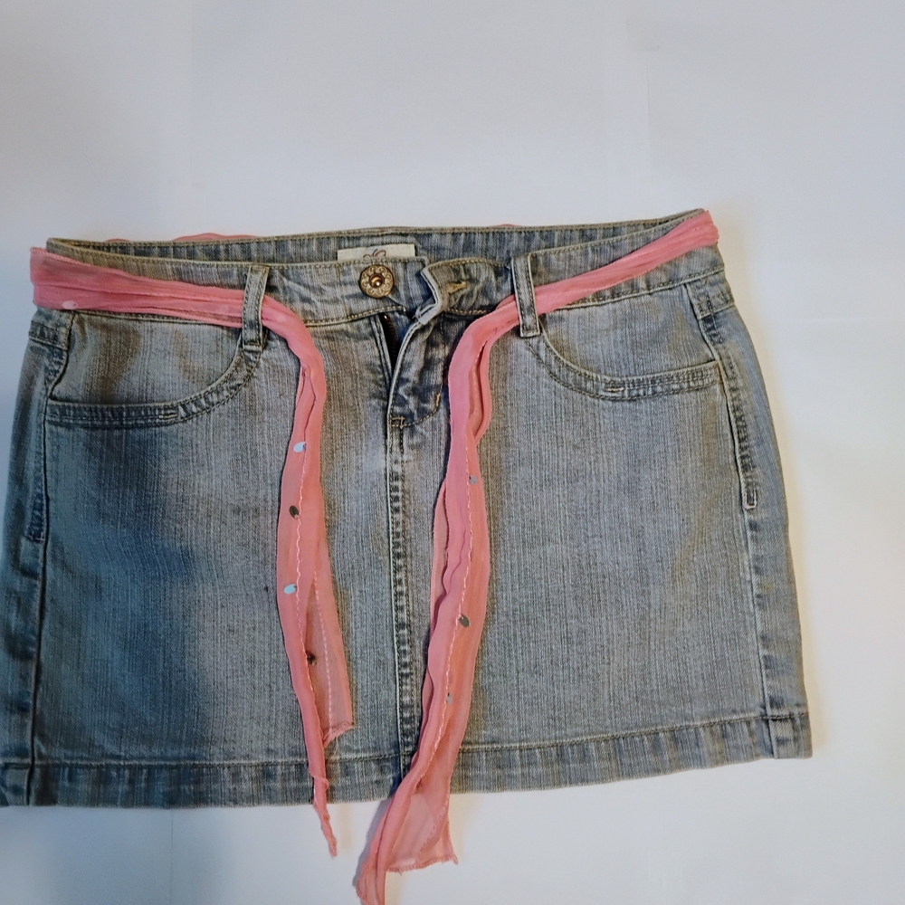 Pink Tie Front Pencil Mini Skirt for Casual Wear